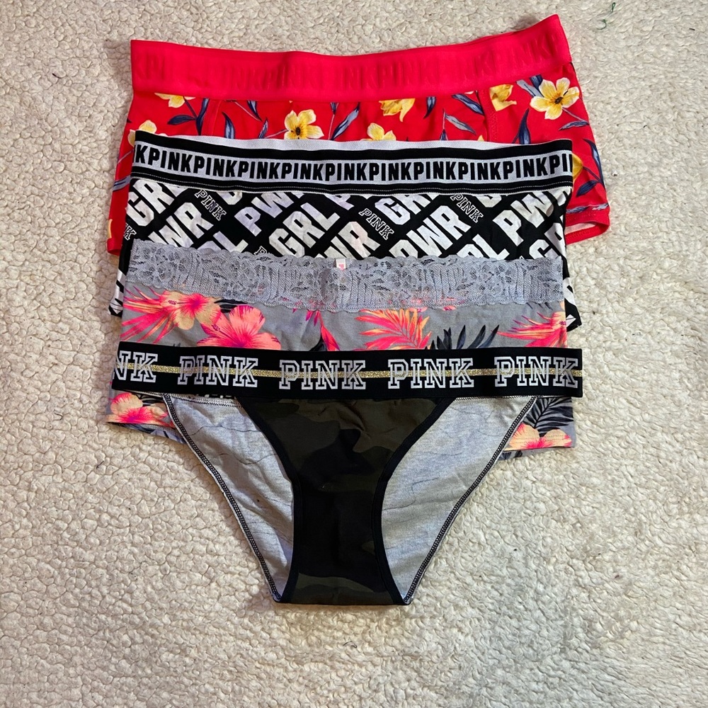 VS Pink Panties, set of 4, Medium, NWT